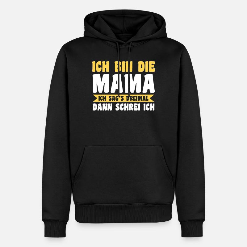 Mutter Team Mama - Männer Premium Bio Hoodie - Schwarz