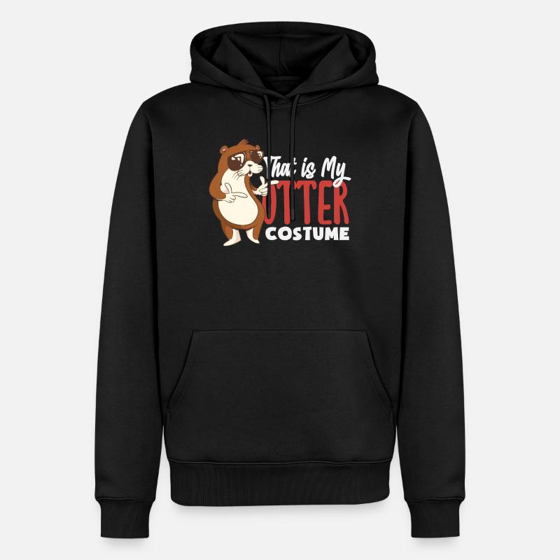 Déguisement de loutre de mer - Sweat à capuche Premium bio Homme - noir