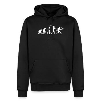 Padel amusant | Évolution | Pour les amateurs de padel - Sweat à capuche Premium bio Homme - noir - Devant - Nico (187cm)