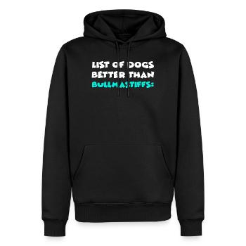 Bullmastiff - Sweat à capuche Premium bio Homme - noir - Devant - Nico (187cm)