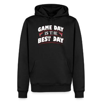 Game Day Ist Das Beste - Männer Premium Bio Hoodie - Schwarz - Vorne - Nico (187cm)