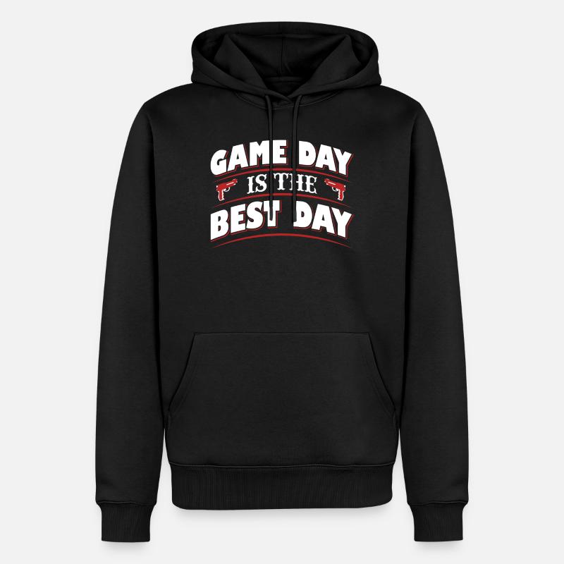 Game Day Ist Das Beste - Männer Premium Bio Hoodie - Schwarz