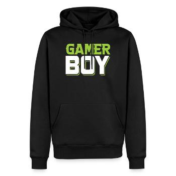 Gamer Boy - Männer Premium Bio Hoodie - Schwarz - Vorne - Nico (187cm)
