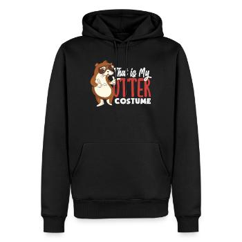 Seeotter Kostüm - Männer Premium Bio Hoodie - Schwarz - Vorne - Nico (187cm)