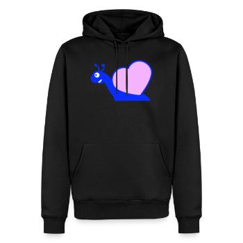 Schnecke Herz Schneckenhaus süß Liebe romantisch - Männer Premium Bio Hoodie - Schwarz - Vorne - Nico (187cm)