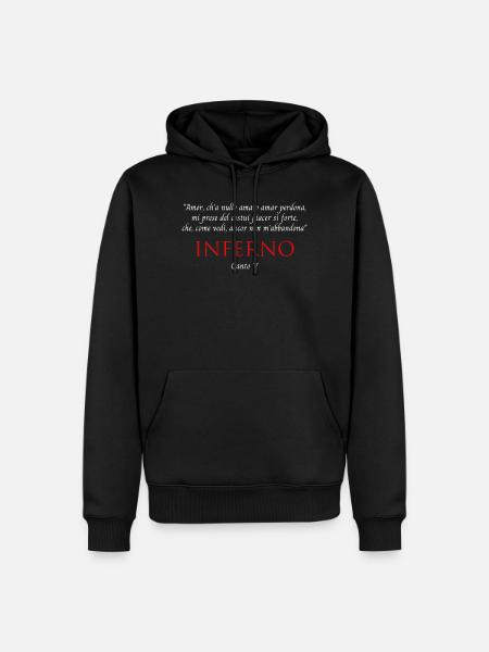 Inferno Canto V Divine Commedy Amor ch'ha nullo - Männer Premium Bio Hoodie - Schwarz