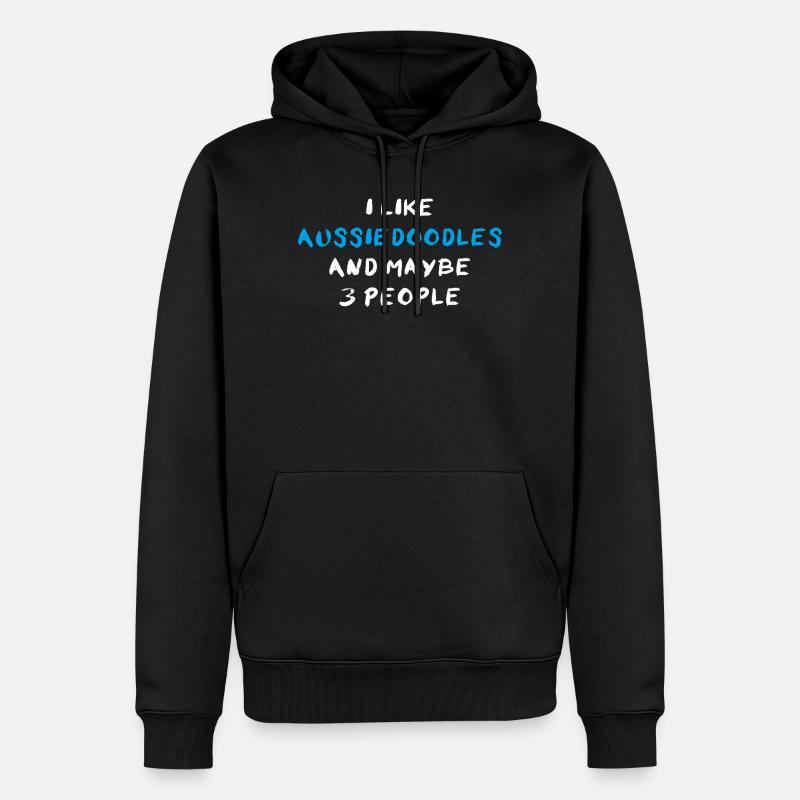 Aussiedoodle Aussie-Poo Aussiepoo - Männer Premium Bio Hoodie - Schwarz