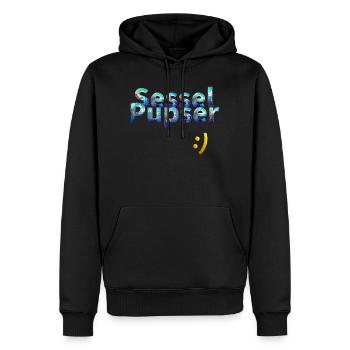Sesselpupser - Männer Premium Bio Hoodie - Schwarz - Vorne - Nico (187cm)