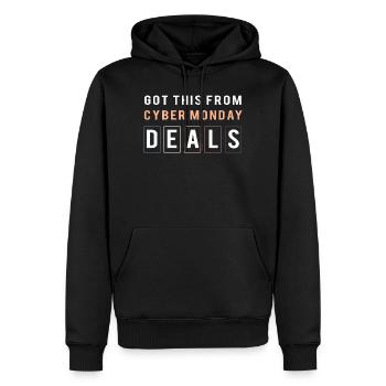 Virée shopping du Cyber Monday - Sweat à capuche Premium bio Homme - noir - Devant - Nico (187cm)