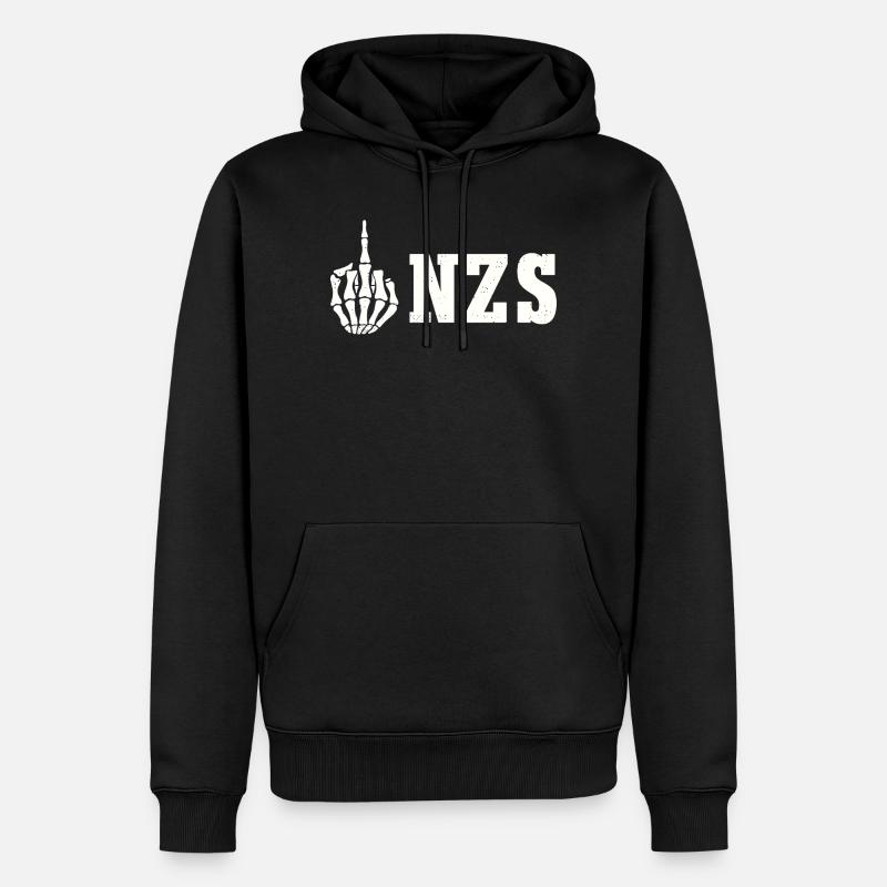 Déclaration antifasciste antifa FCK NZS - Sweat à capuche Premium bio Homme - noir