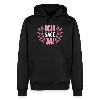 Enterrement de vie de garçon Équipe Mariée Enterrement de vie de jeune fille - Sweat à capuche Premium bio Homme - noir - Devant - Nico (187cm)
