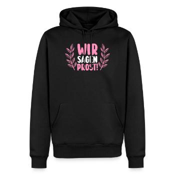 JGA Team Braut Junggesellinnenabschied - Männer Premium Bio Hoodie - Schwarz - Vorne - Nico (187cm)