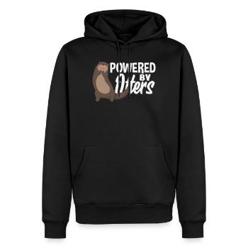 Angetrieben Von Sea Otter Cartoon - Männer Premium Bio Hoodie - Schwarz - Vorne - Nico (187cm)