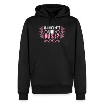 JGA Team Braut Junggesellinnenabschied - Männer Premium Bio Hoodie - Schwarz - Vorne - Nico (187cm)