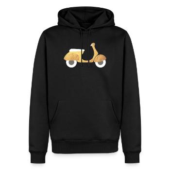 Roller Gold Luxus Italien exklusiv Retro Vintage  - Männer Premium Bio Hoodie - Schwarz - Vorne - Nico (187cm)