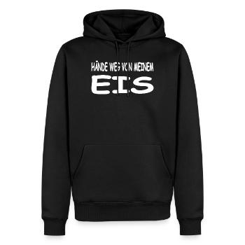 Eis - Männer Premium Bio Hoodie - Schwarz - Vorne - Nico (187cm)