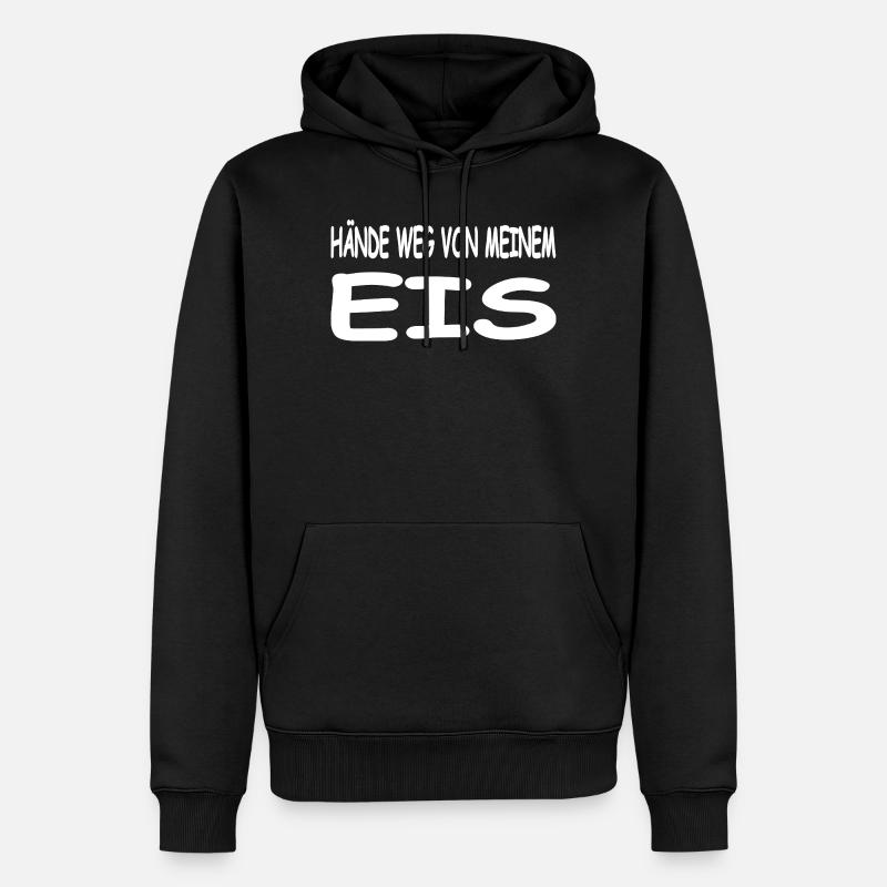 Eis - Männer Premium Bio Hoodie - Schwarz