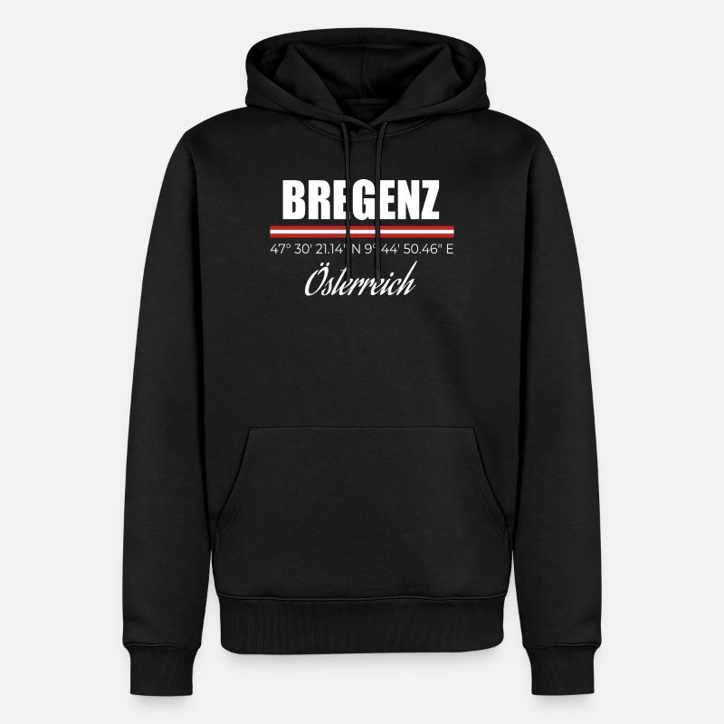 Bregenz - Sweat à capuche Premium bio Homme - noir