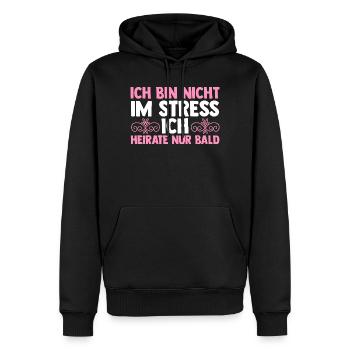 JGA Team Braut Junggesellinnenabschied - Männer Premium Bio Hoodie - Schwarz - Vorne - Nico (187cm)