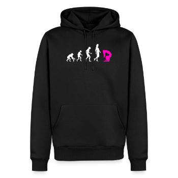 Quote for a contortionist - Men’s Premium Organic Hoodie - black - Front - Nico (187cm)