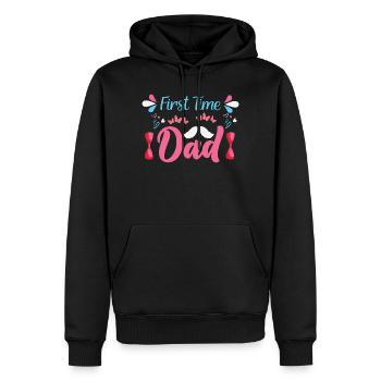 Expectant dad Father-to-be - Men’s Premium Organic Hoodie - black - Front - Nico (187cm)