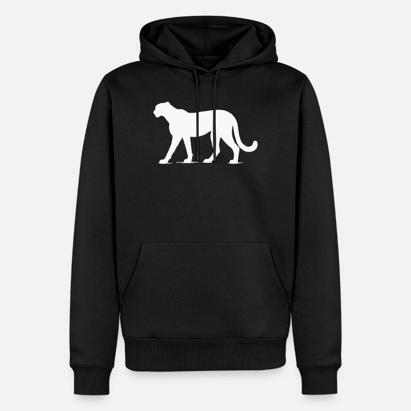 Gepard Tier  - Männer Premium Bio Hoodie - Schwarz