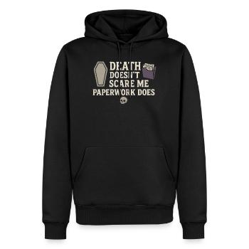 Leichenwissenschaft Dunkler Humor Tod Positiv - Männer Premium Bio Hoodie - Schwarz - Vorne - Nico (187cm)