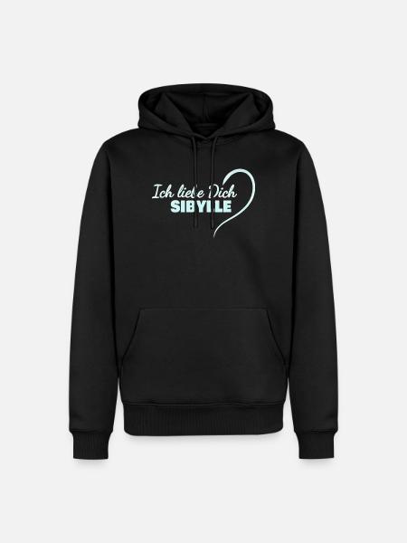 LoveYou, Sibylle - Sweat à capuche Premium bio Homme - noir