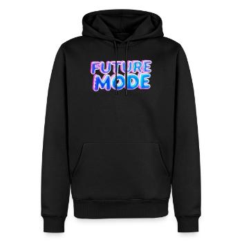Néon de mode future - Sweat à capuche Premium bio Homme - noir - Devant - Nico (187cm)
