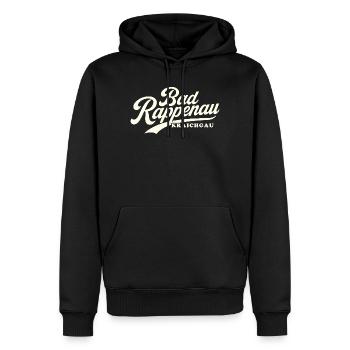 Bad Rappenau Schriftzug Vintage Style - Männer Premium Bio Hoodie - Schwarz - Vorne - Nico (187cm)