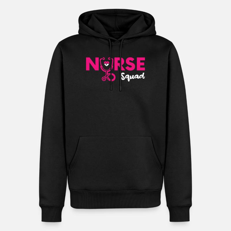 Drôle d’infirmière Cadeaux Tenues d’allaitement - Sweat à capuche Premium bio Homme - noir