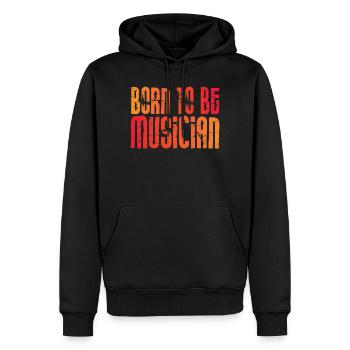 Born to be a musician - Men’s Premium Organic Hoodie - black - Front - Nico (187cm)
