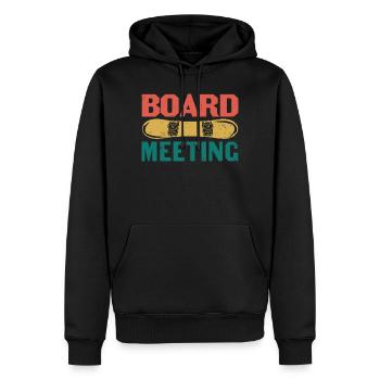 Board Meeting Snowboard - Männer Premium Bio Hoodie - Schwarz - Vorne - Nico (187cm)