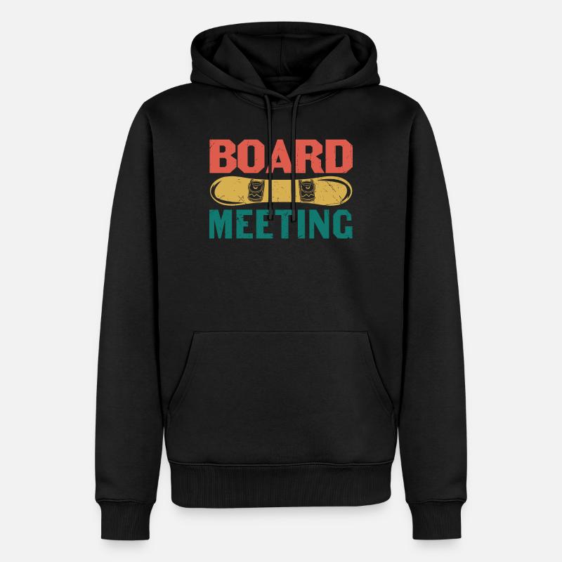 Conseil d’administration Snowboard - Sweat à capuche Premium bio Homme - noir