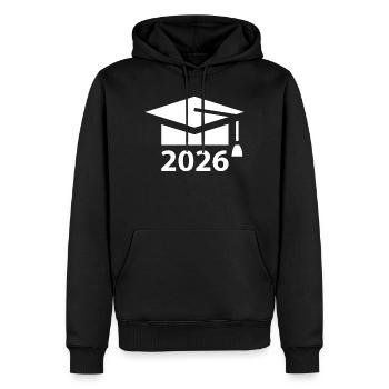 ABI 2026 Abitur Graduation Ceremony Graduation Ball - Men’s Premium Organic Hoodie - black - Front - Nico (187cm)