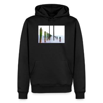 Langzeitbelichtungs-Spurn-Punkt - Männer Premium Bio Hoodie - Schwarz - Vorne - Nico (187cm)