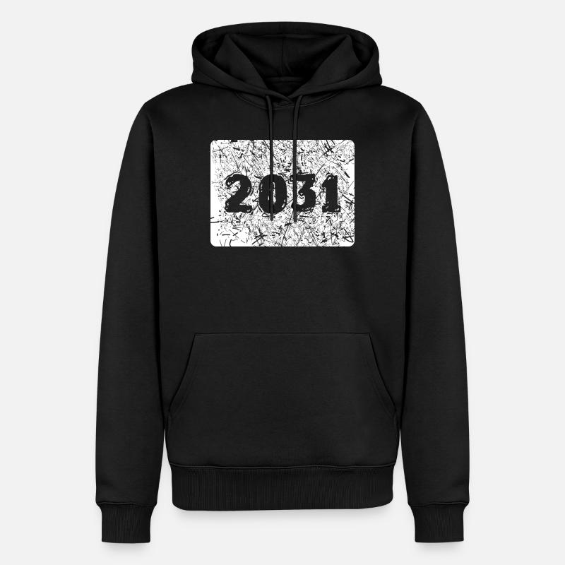 2031 2031 - Sweat à capuche Premium bio Homme - noir