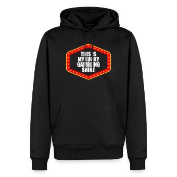 Lucky Gambling Casino Gambling Funny Player - Sweat à capuche Premium bio Homme - noir - Devant - Nico (187cm)