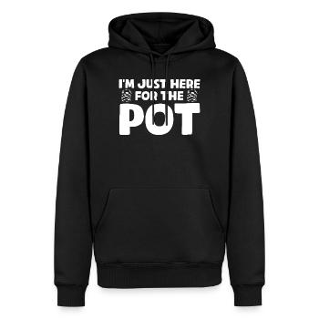 Pour le pot Casino Gambling Funny Player - Sweat à capuche Premium bio Homme - noir - Devant - Nico (187cm)