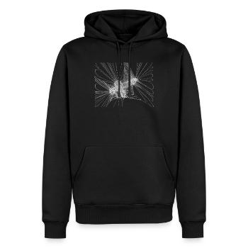 Revolt - Männer Premium Bio Hoodie - Schwarz - Vorne - Nico (187cm)