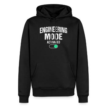 Génie mécanique Ingénieur mécanique - Sweat à capuche Premium bio Homme - noir - Devant - Nico (187cm)