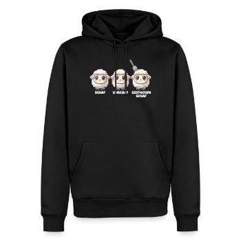 Drôle de mouton Jeu de mots moutons et troupeau de moutons - Sweat à capuche Premium bio Homme - noir - Devant - Nico (187cm)