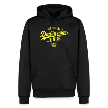 Real Dortmund Sweat à capuche Chemise Mug Combishort - Sweat à capuche Premium bio Homme - noir - Devant - Nico (187cm)