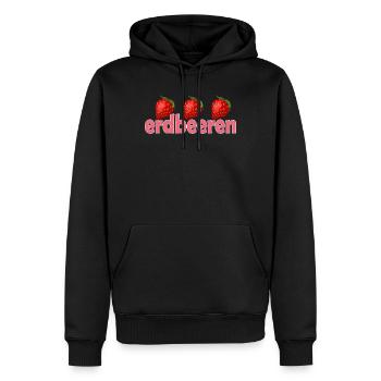 Strawberries - Men’s Premium Organic Hoodie - black - Front - Nico (187cm)