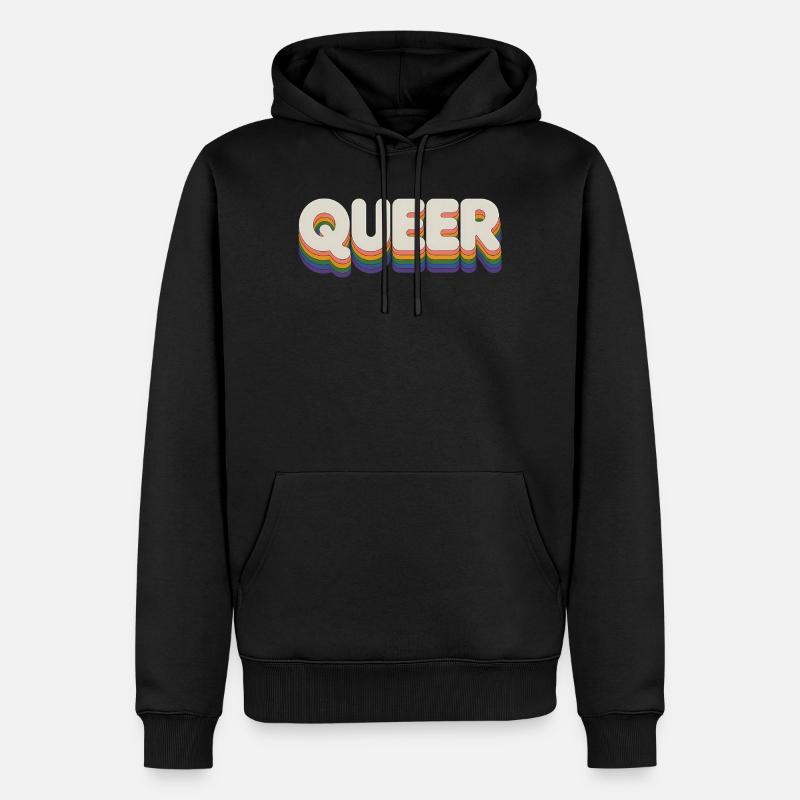 Queer - Cool Pride Logo - Sweat à capuche Premium bio Homme - noir
