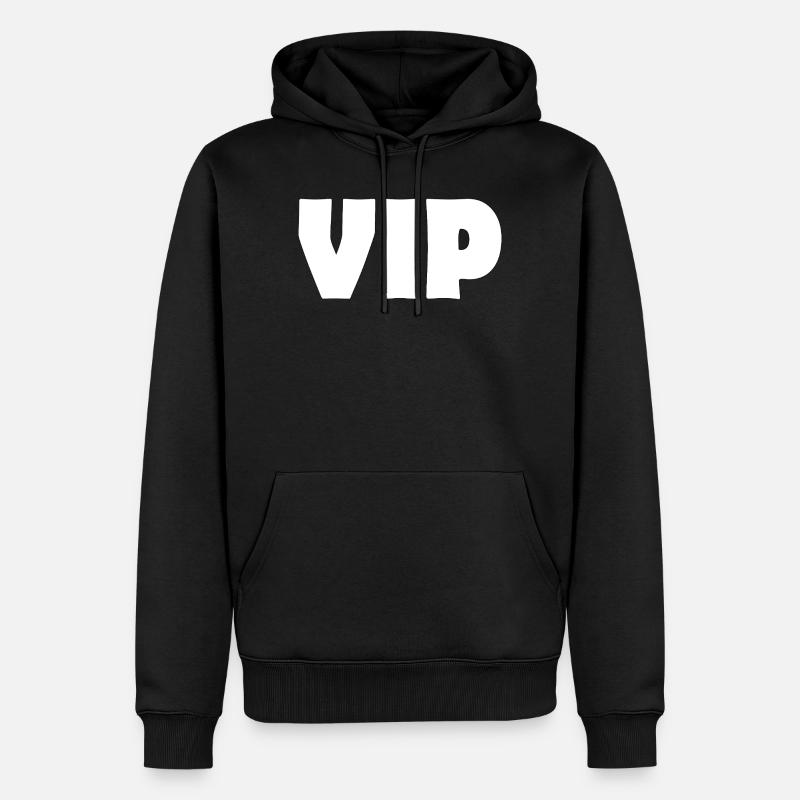 VIP - Männer Premium Bio Hoodie - Schwarz