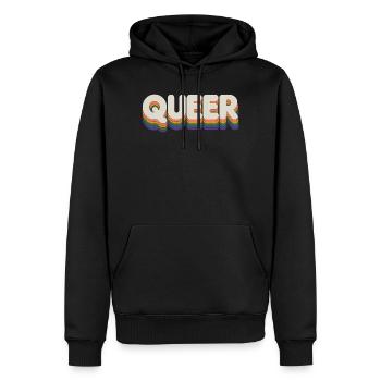 Queer - Cool Pride Logo - Männer Premium Bio Hoodie - Schwarz - Vorne - Nico (187cm)