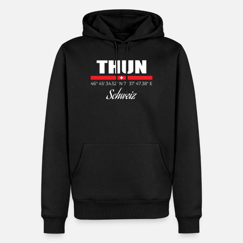 Thun - Männer Premium Bio Hoodie - Schwarz
