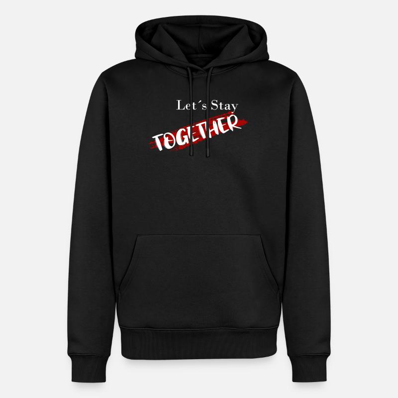 Restons ensemble - Sweat à capuche Premium bio Homme - noir