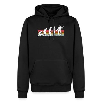 Gamer Jeu Vidéo Blueberry Vintage Gaming - Sweat à capuche Premium bio Homme - noir - Devant - Nico (187cm)